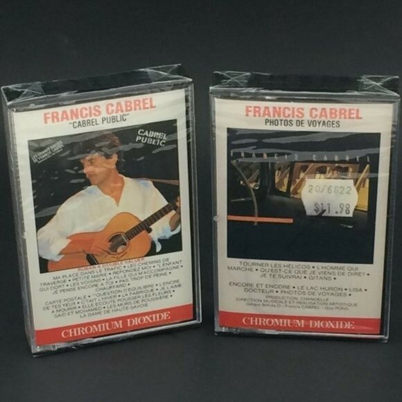 2 Francis Cabrel SEALED Cassette Tapes Albums Photos de Voyages Cabrel Public - Picture 1 of 12